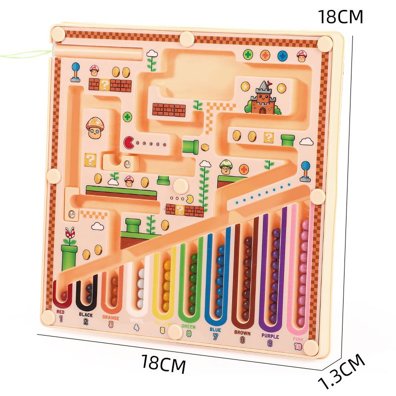 Children's Magnetic Games Maze Walking Ball Baby Concentration Training Writing Logic Thinking Early Education Puzzle Toy