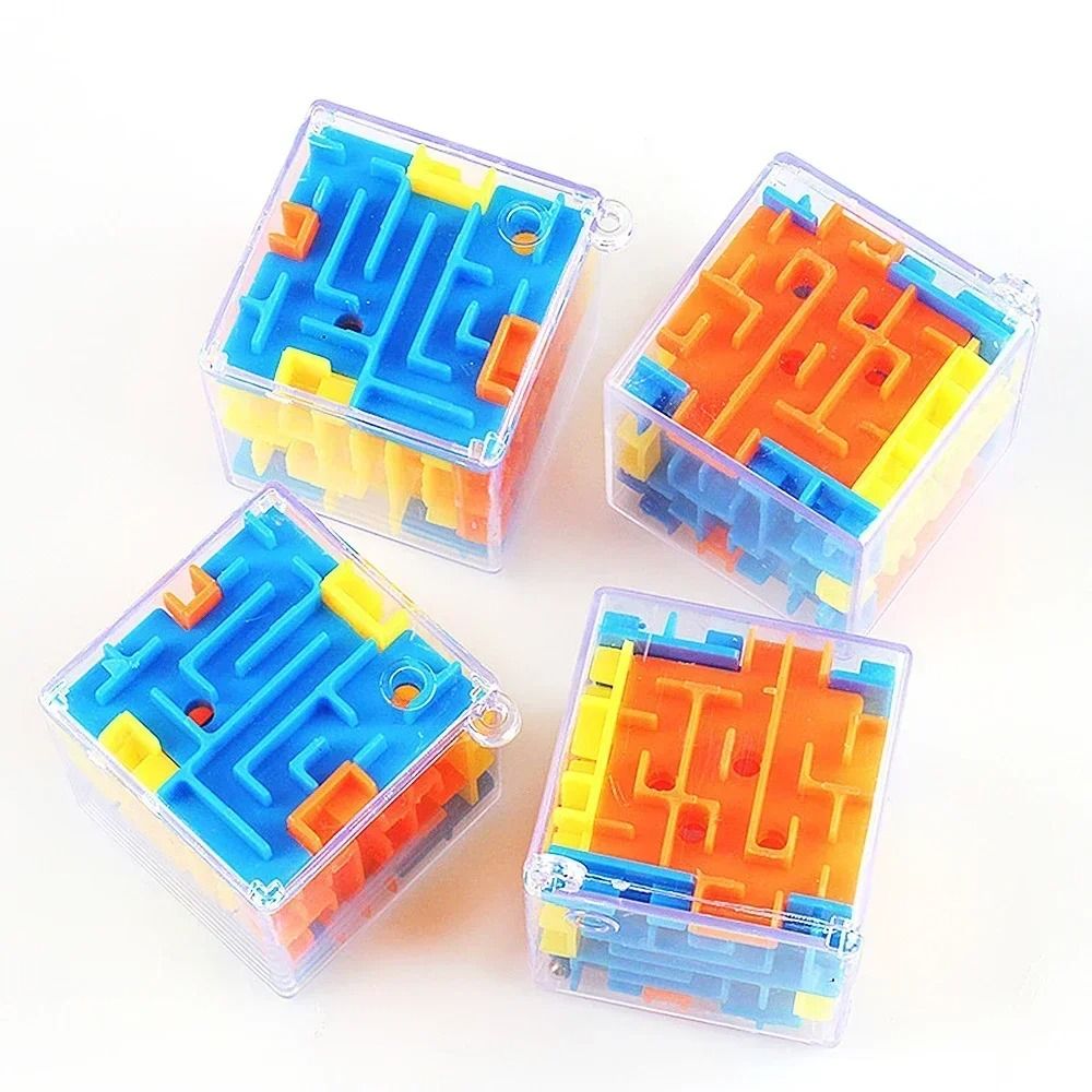 3D Maze Magic Cube Six-sided Transparent Puzzle Speed Cube Rolling Ball Magic Cubes Maze Toys For Children Stress Reliever Toys