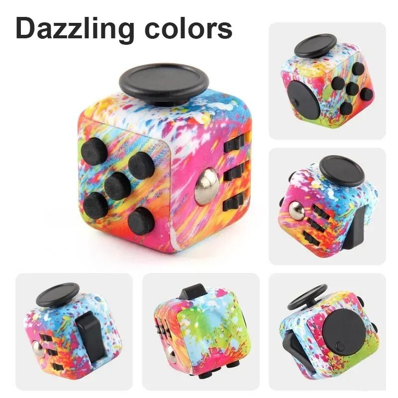 Solid Color Fidget Toys Decompression Dice for Release Stress Autism Anxiety Relieve Adult Kids Stress Relief Anti-Stress Fingertip