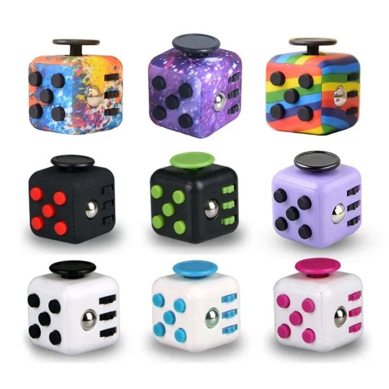 Solid Color Fidget Toys Decompression Dice for Release Stress Autism Anxiety Relieve Adult Kids Stress Relief Anti-Stress Fingertip