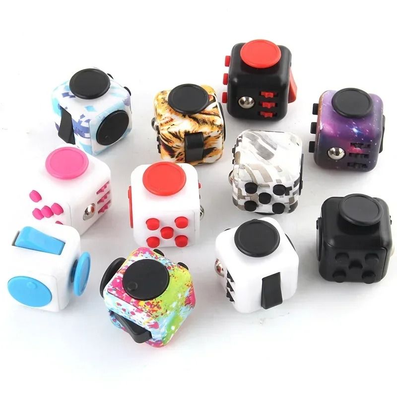 Solid Color Fidget Toys Decompression Dice for Release Stress Autism Anxiety Relieve Adult Kids Stress Relief Anti-Stress Fingertip