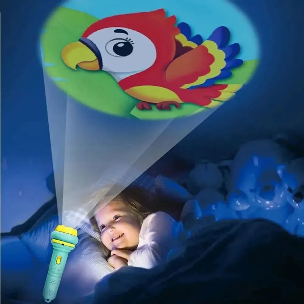 Baby Sleeping Story Book Flashlight Projector Torch Lamp Toy Early Education Toy for Kid Holiday Birthday Xmas Gift Light Up Toy