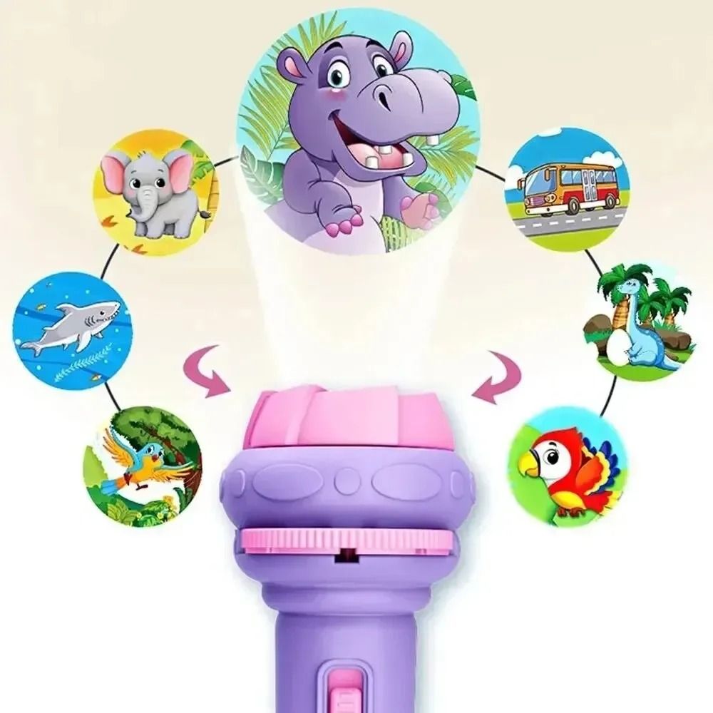 Baby Sleeping Story Book Flashlight Projector Torch Lamp Toy Early Education Toy for Kid Holiday Birthday Xmas Gift Light Up Toy