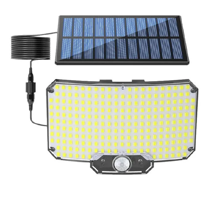 216LEDS Solar Light Outdoor Waterproof With Motion Sensor Floodlight Remote Control 3 Modes For Porch Patio Garage Backyard