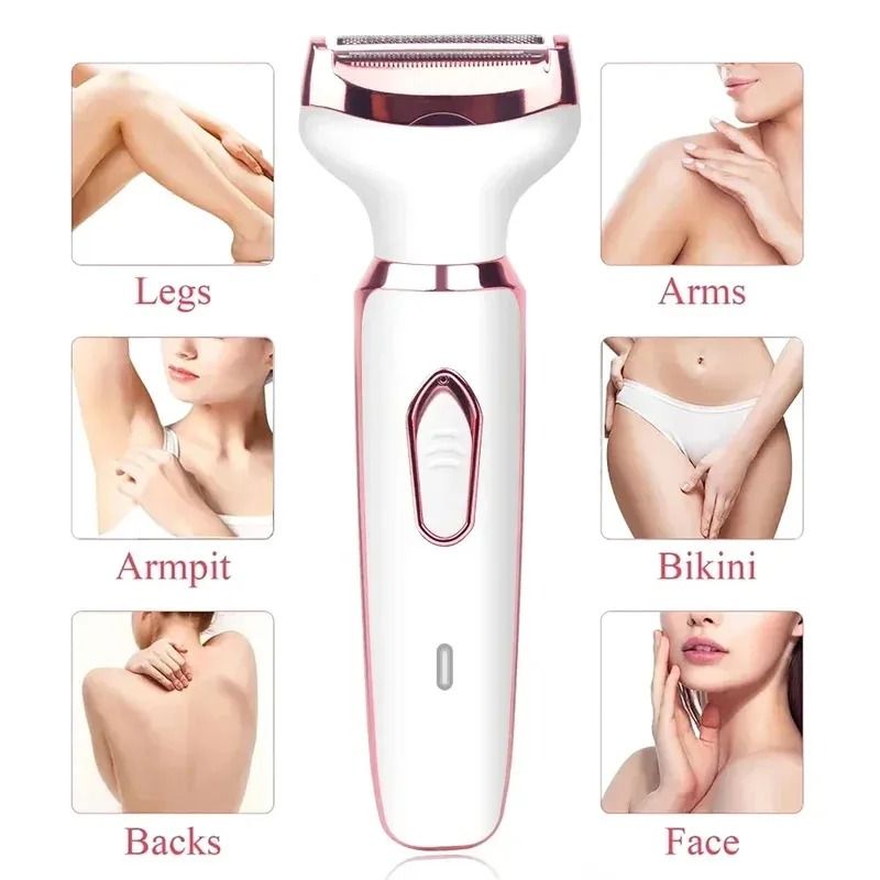 4 in 1 Electric Razor for Women Full Body Hair Trimmer Arm Armpit Private Hair Removal Instrume Lady Shaver Body Hair Removal Epilator Painless Cordless Trimmer Razor Gifts For Women