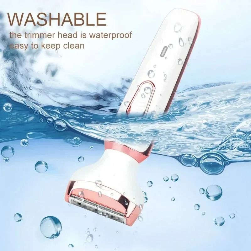 4 in 1 Electric Razor for Women Full Body Hair Trimmer Arm Armpit Private Hair Removal Instrume Lady Shaver Body Hair Removal Epilator Painless Cordless Trimmer Razor Gifts For Women