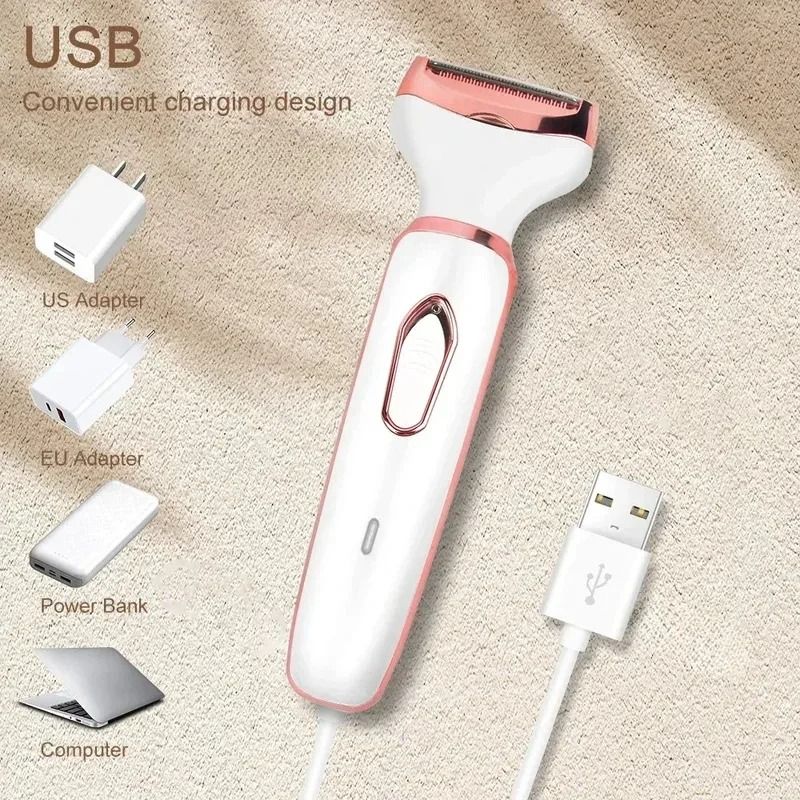 4 in 1 Electric Razor for Women Full Body Hair Trimmer Arm Armpit Private Hair Removal Instrume Lady Shaver Body Hair Removal Epilator Painless Cordless Trimmer Razor Gifts For Women