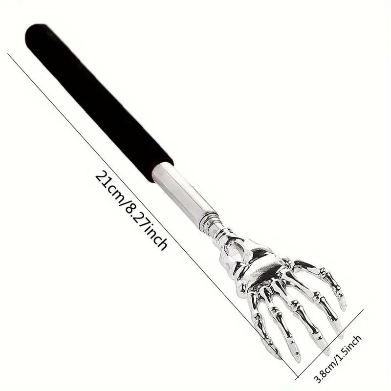 Adjustable Stainless Steel Back Scratcher with Retractable Claw for Portable and Convenient Massage and Tickle Relief