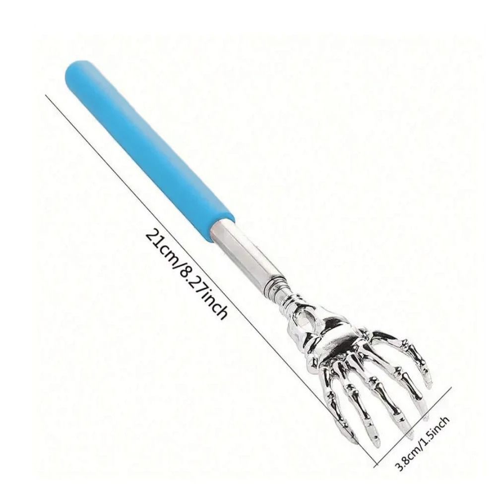 Adjustable Stainless Steel Back Scratcher with Retractable Claw for Portable and Convenient Massage and Tickle Relief