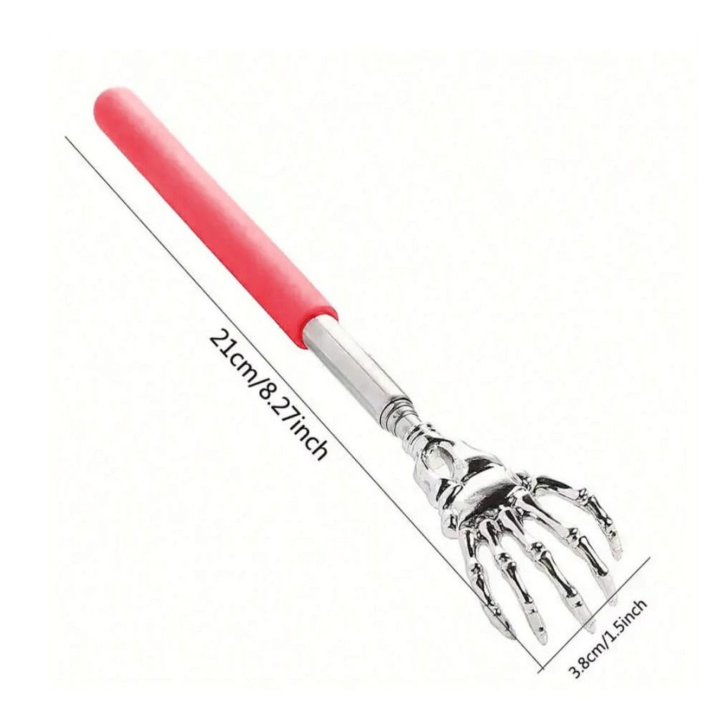 Adjustable Stainless Steel Back Scratcher with Retractable Claw for Portable and Convenient Massage and Tickle Relief