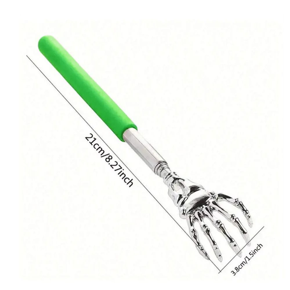 Adjustable Stainless Steel Back Scratcher with Retractable Claw for Portable and Convenient Massage and Tickle Relief