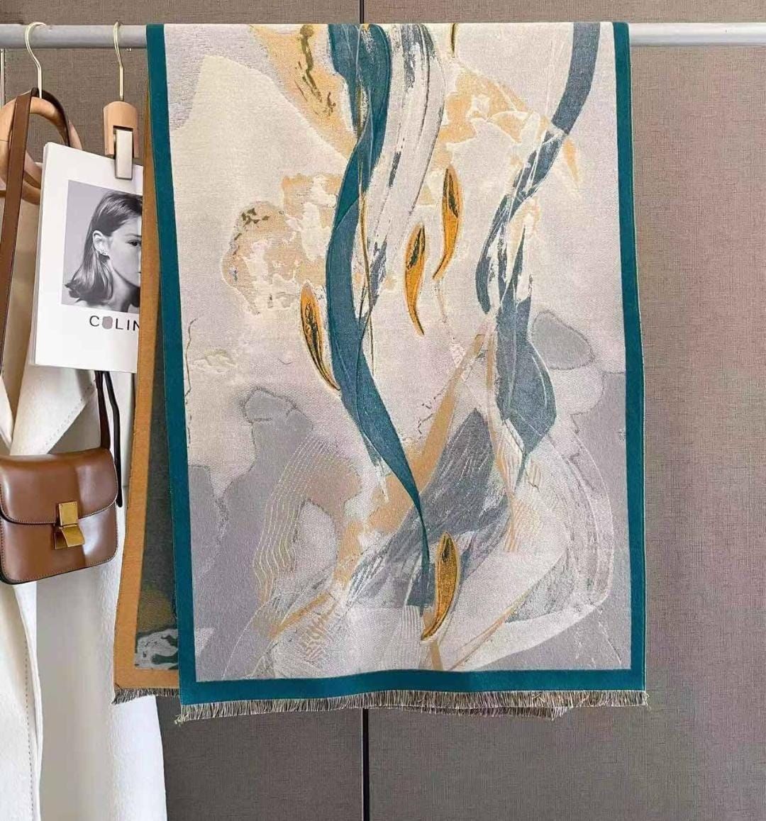 Cashmere Double sided Shawls-Randomn print