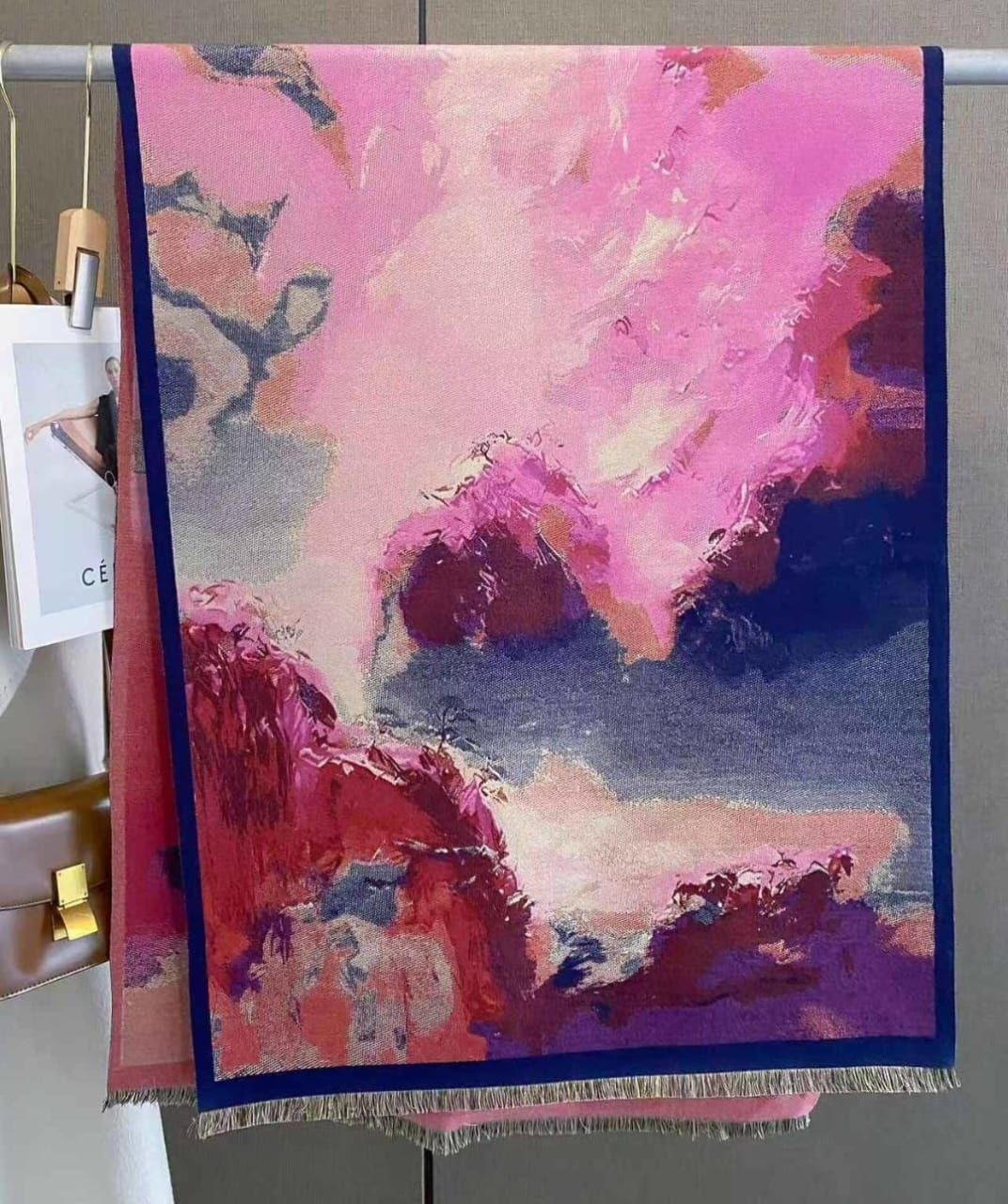 Cashmere Double sided Shawls-Randomn print