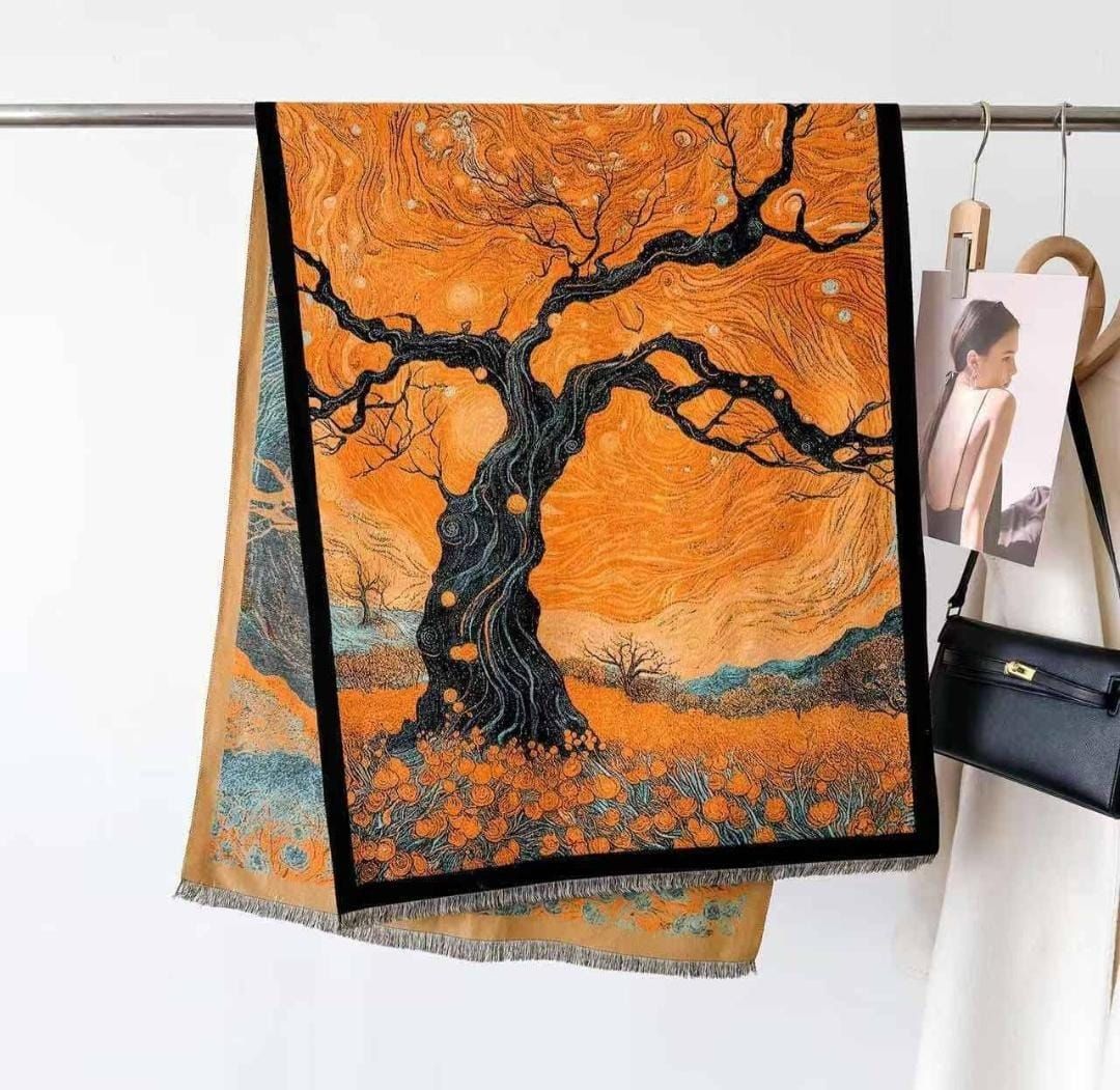 Cashmere Double sided Shawls-Randomn print