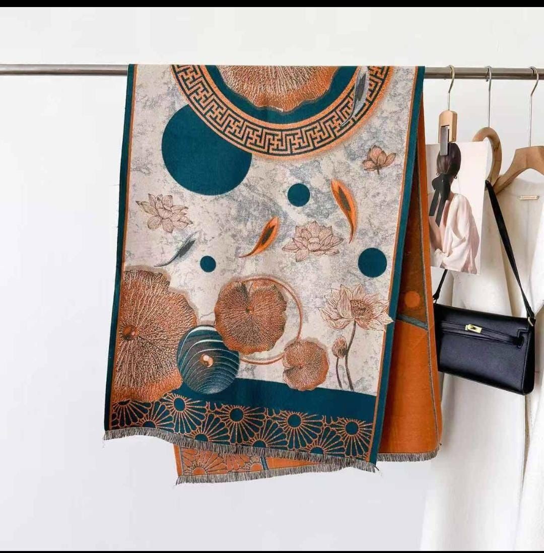 Cashmere Double sided Shawls-Randomn print