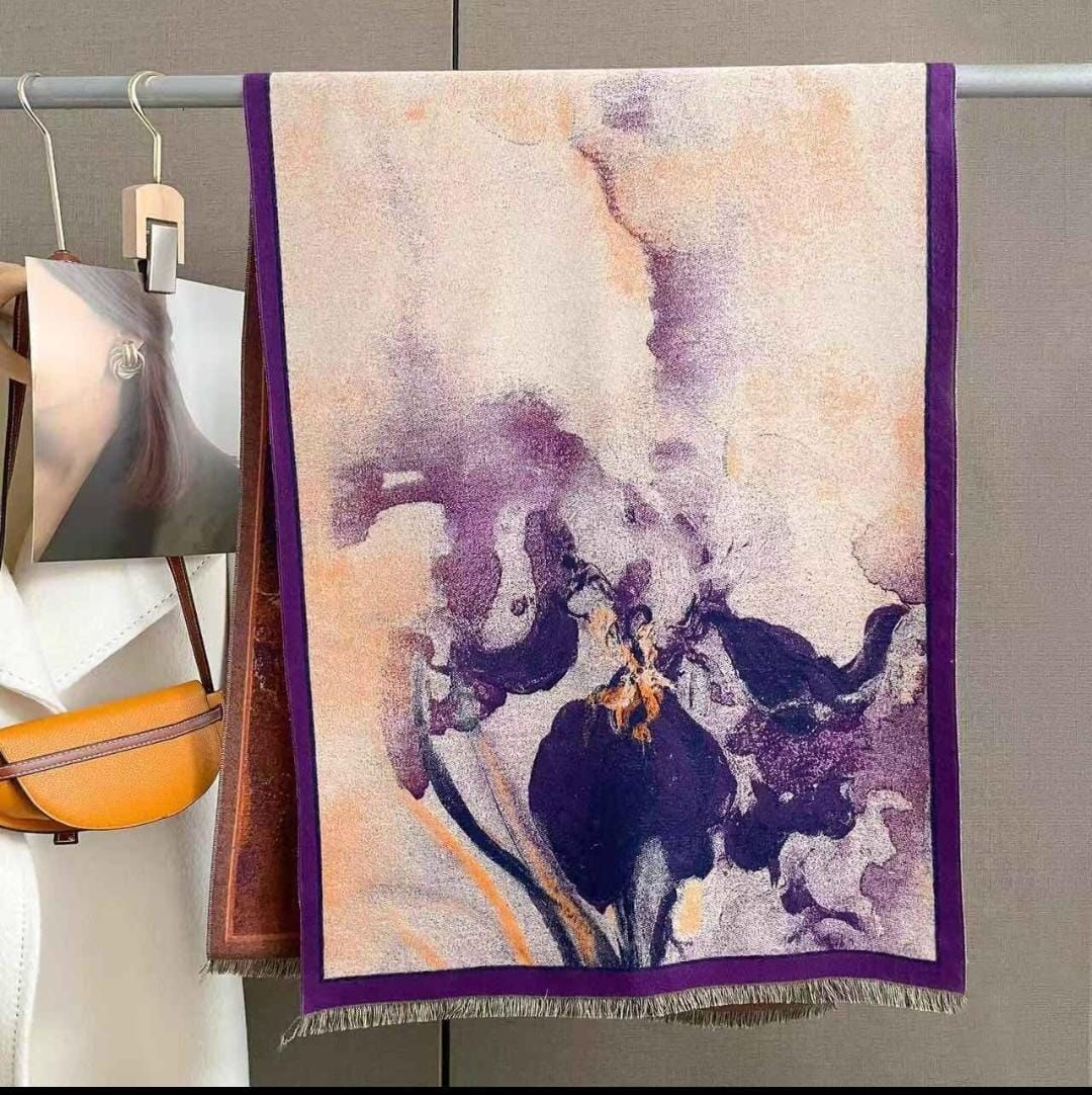 Cashmere Double sided Shawls-Randomn print
