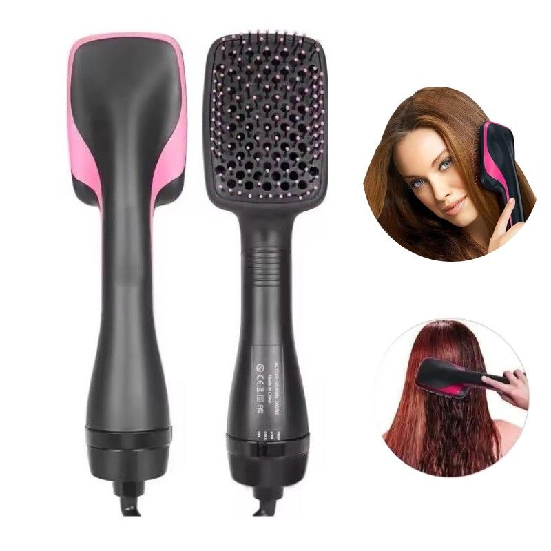 3 in 1 Hair Dryer Brush Electric Hair Straightener One Step Hair Blower Brush  Black