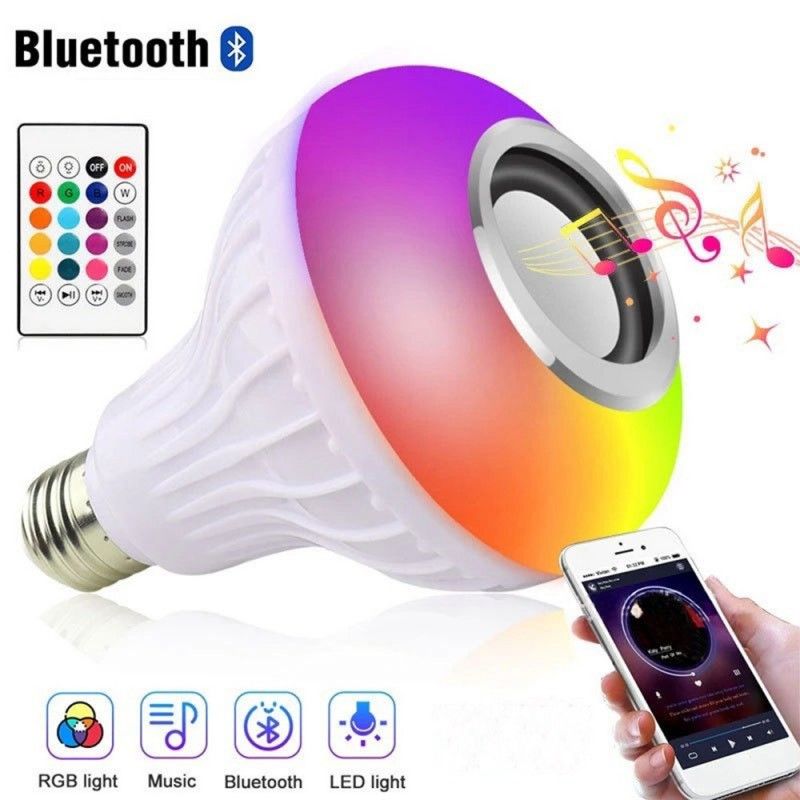 Bluetooth Speaker Music Playing Bulb LED Lamp E27 Screw White