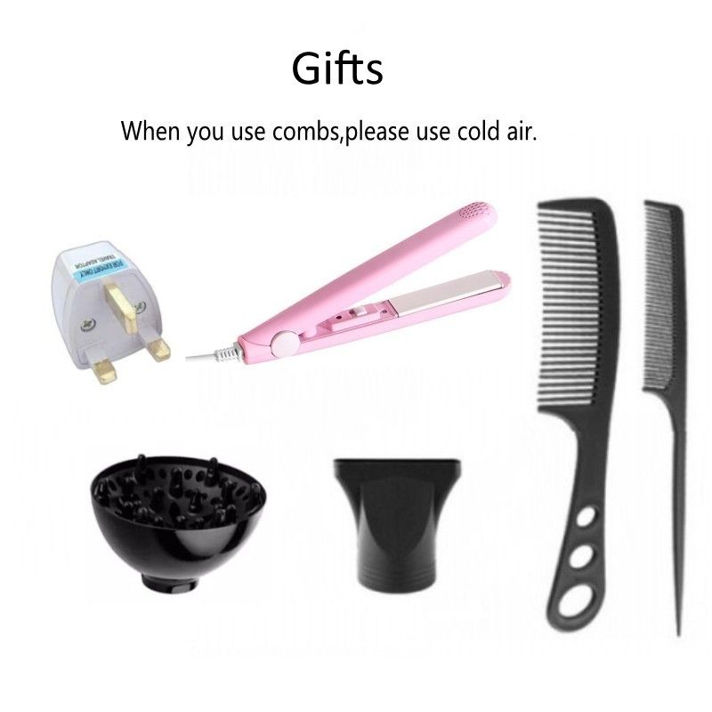 DELIYA Hair Blow Dryer Hair Straightener Hair Dryer+6 Gifts