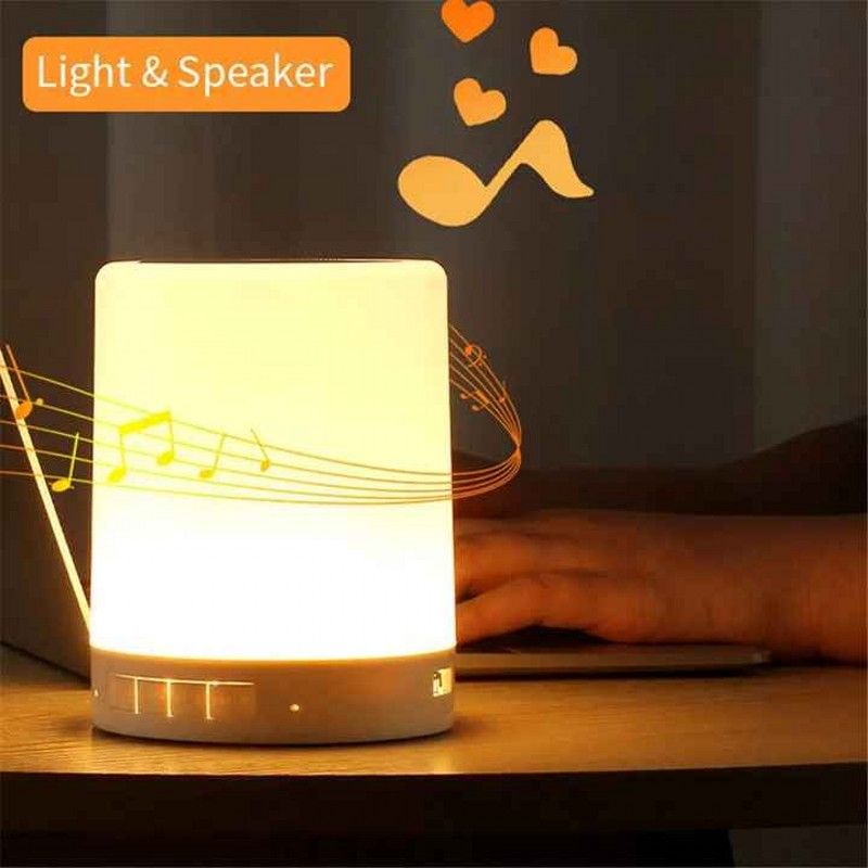 2 In 1 Bluetooth Speaker+Desk Lamp Wireless Portable Player