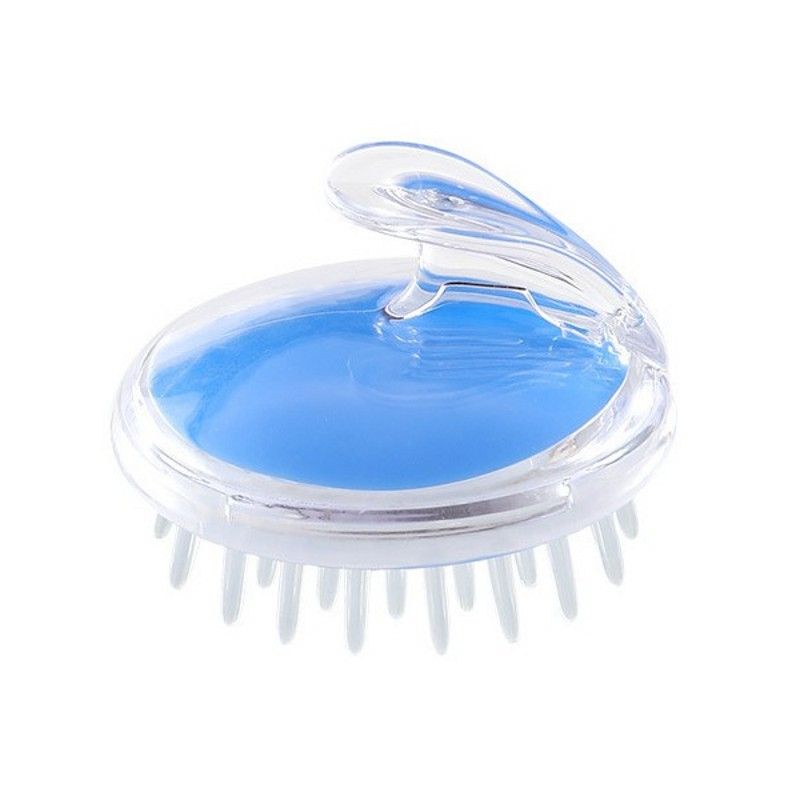 Hair Brush Silicone Head Massage Brush Scalp Cleansing Soft Teeth Comb