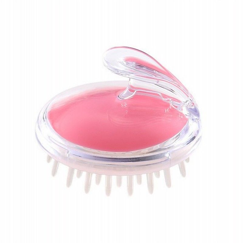 Hair Brush Silicone Head Massage Brush Scalp Cleansing Soft Teeth Comb