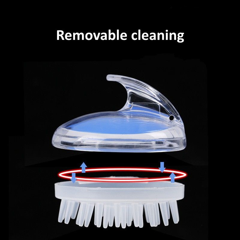 Hair Brush Silicone Head Massage Brush Scalp Cleansing Soft Teeth Comb