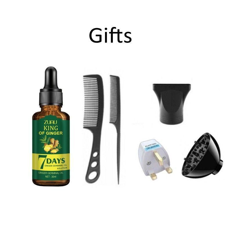 Hair Blow Dryer Hair Dryer+Hair Growth Oil+Combs+UK Plugs