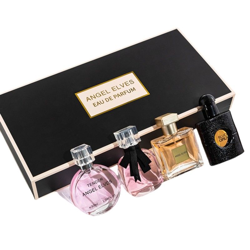 4Pcs Women Perfumes Classic Lasting Perfume Set Ladies Fragrances Deodorants Gift