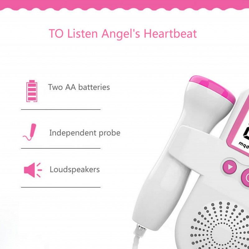 Doppler Baby Prenatal Heart Monitor LCD Display Meter Baby Heartbeat Monitor for Pregnant Women