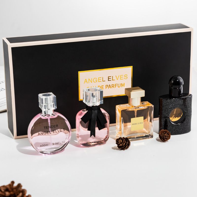 4Pcs Women Perfumes Classic Lasting Perfume Set Ladies Fragrances Deodorants Gift