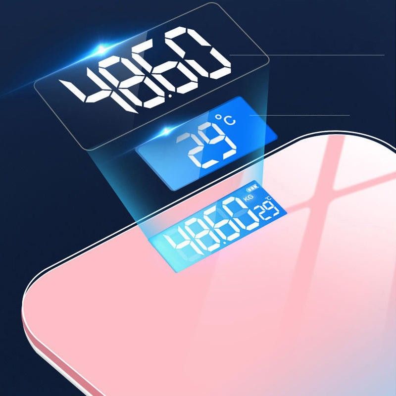 LCD Weighing Scale Body Scale Electronic Digital Scale-pink&blue