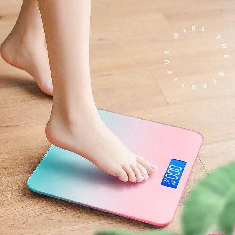 LCD Weighing Scale Body Scale Electronic Digital Scale-pink&blue