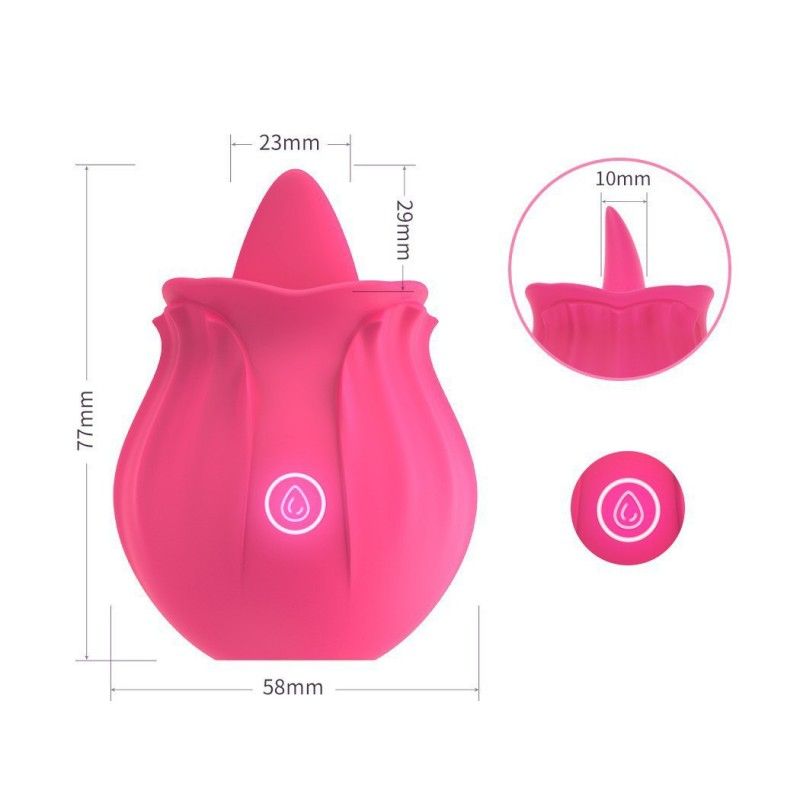 Rose Tongue Clitoris Sucking Nipple Vibrator Massager Licking Vibrator Sex Toy