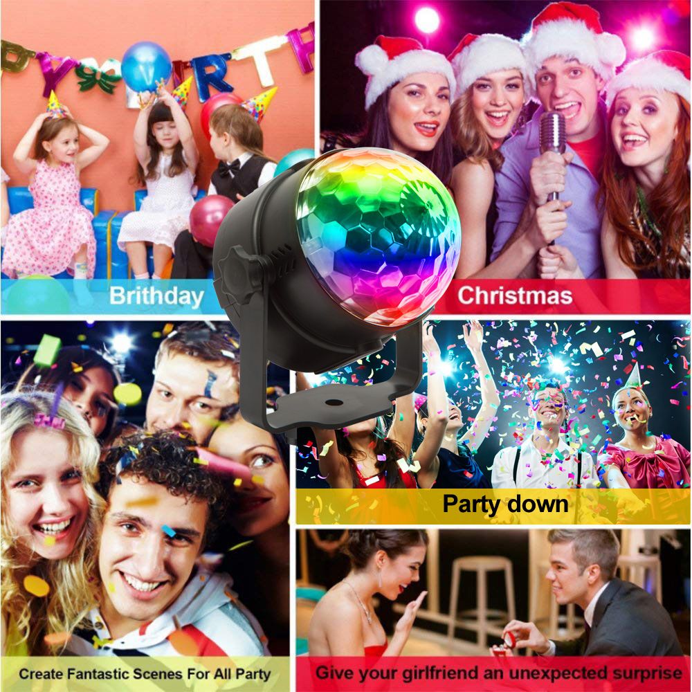 Party Lights with Remote Control Dj Lighting, Disco Ball Strobe Lamp 7 Modes Stage Light for Home Room Dance Parties Birthday Karaoke Halloween Christmas Decorations
