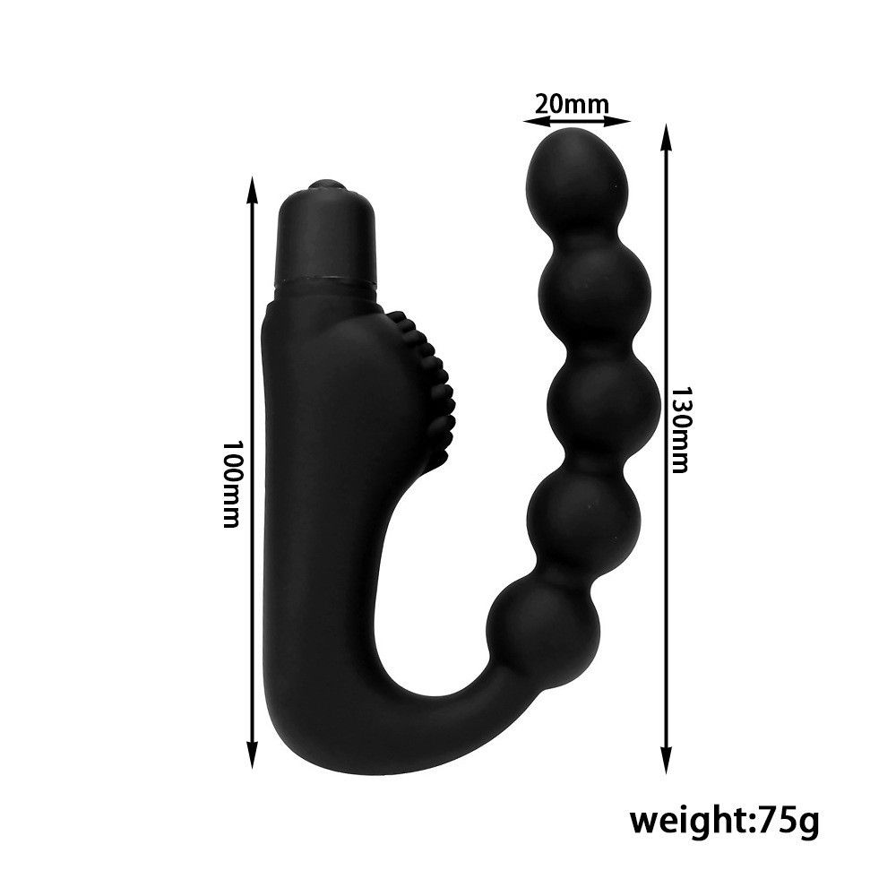 Vibrating Anal Beads Butt Plug Anal Vibrator with 10 Vibration Modes Graduated Design Prostate Massager Silicone Anal Sex Toys Bullet Vibrators for Men, Women and Couples