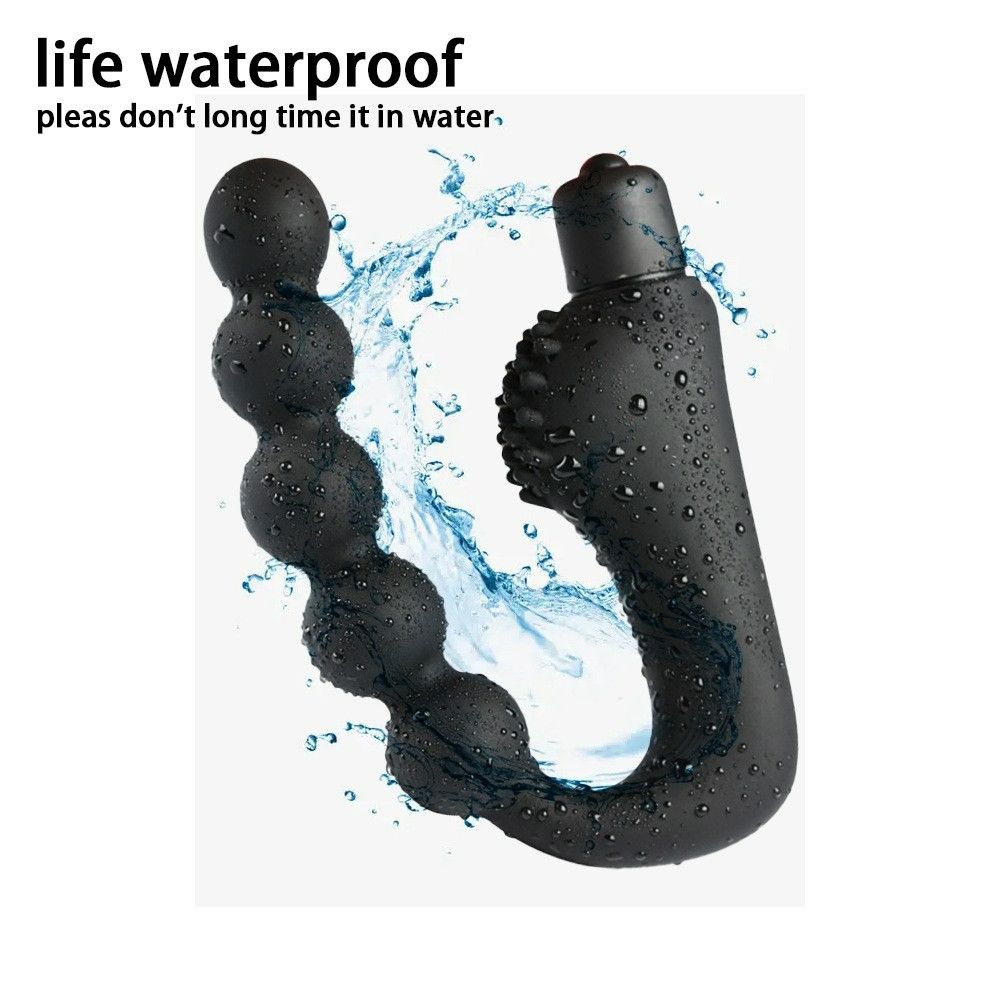 Vibrating Anal Beads Butt Plug Anal Vibrator with 10 Vibration Modes Graduated Design Prostate Massager Silicone Anal Sex Toys Bullet Vibrators for Men, Women and Couples