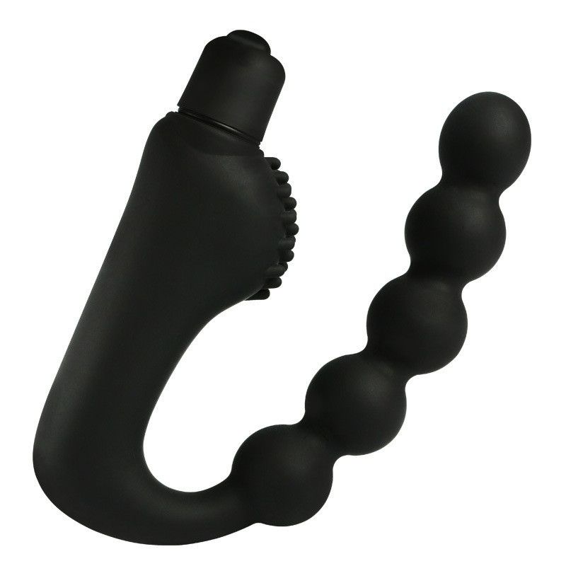 Vibrating Anal Beads Butt Plug Anal Vibrator with 10 Vibration Modes Graduated Design Prostate Massager Silicone Anal Sex Toys Bullet Vibrators for Men, Women and Couples