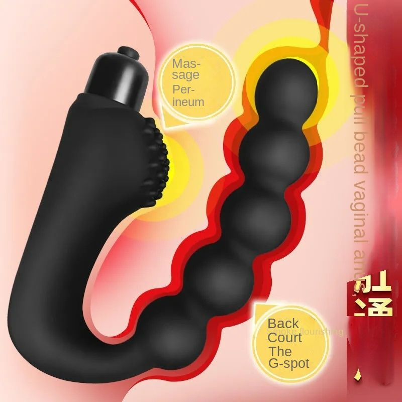 Vibrating Anal Beads Butt Plug Anal Vibrator with 10 Vibration Modes Graduated Design Prostate Massager Silicone Anal Sex Toys Bullet Vibrators for Men, Women and Couples