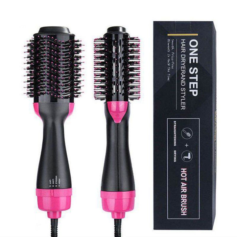 Hair Styling with 4-in-1 Hot Air Comb, Hair Dryer Brush, Blow Dryer, Hair Straightener Oval Barrel for All Hair Types
