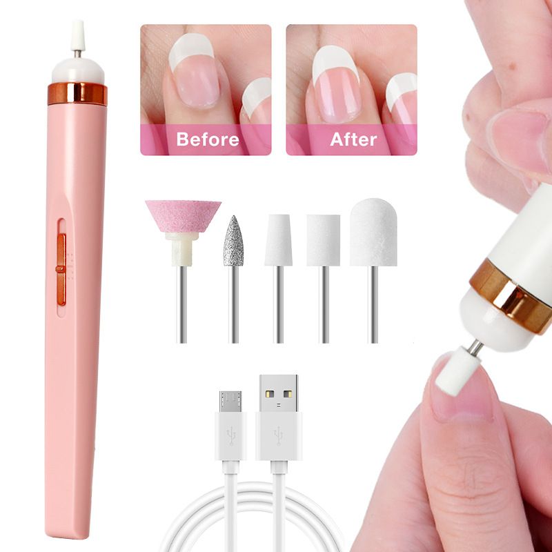 Electric Nail Drill Machine,Portable Electric Nail File Efile Set for Acrylic Gel Nails, Manicure Pedicure Tool with Nail Drill Bits Sanding Bands
