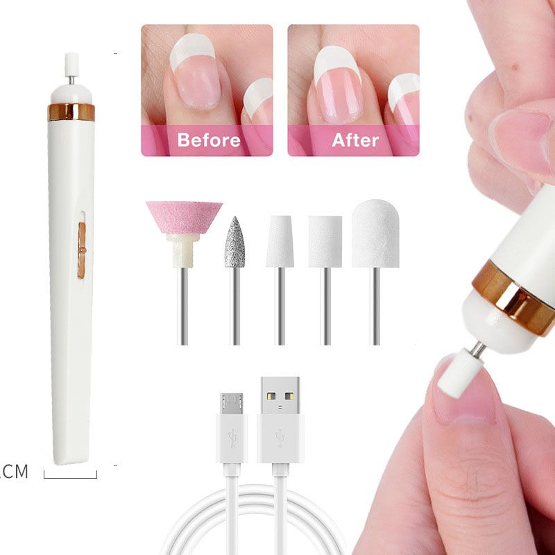 Electric Nail Drill Machine,Portable Electric Nail File Efile Set for Acrylic Gel Nails, Manicure Pedicure Tool with Nail Drill Bits Sanding Bands