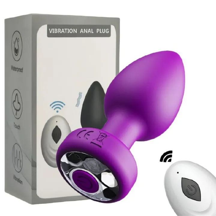 Anal Plug Sex Toys Vibrator- Silicone Anal Toys Butt Plug Training Kit with Remote Control 10 Frequency Vibration, Vibrating Anal Plug and Prostate Massager, Adult Sex Toys and Games