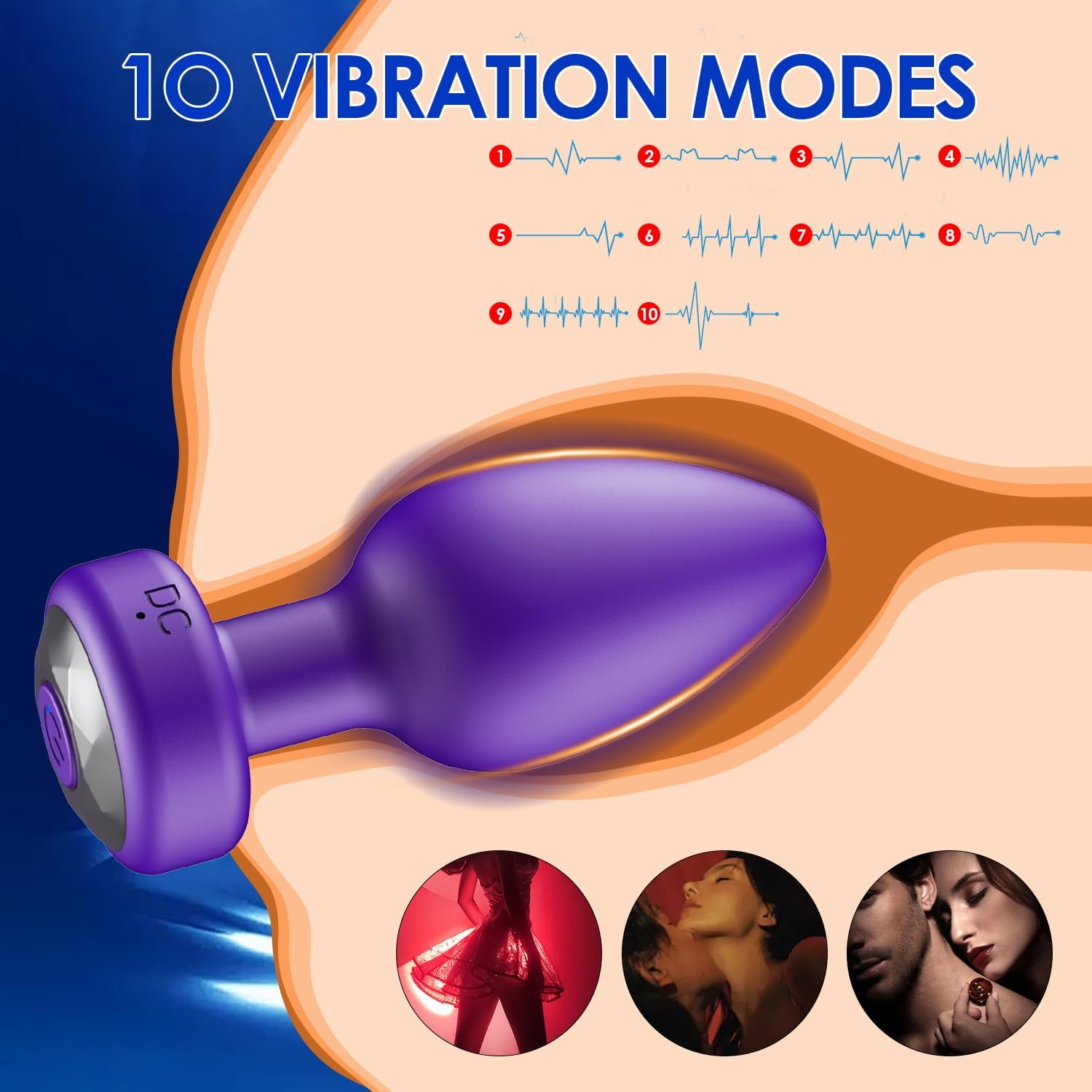 Anal Plug Sex Toys Vibrator- Silicone Anal Toys Butt Plug Training Kit with Remote Control 10 Frequency Vibration, Vibrating Anal Plug and Prostate Massager, Adult Sex Toys and Games
