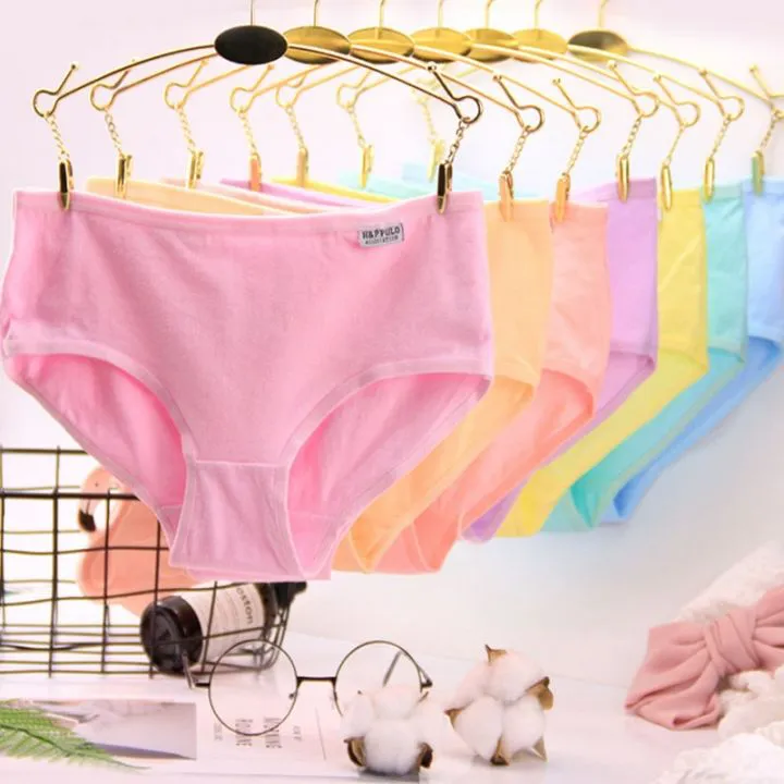 5pcs  Underwear for Women Cotton  Panties Full Coverage Briefs Soft Strech Ladies Breathable Panties-Multi Pack