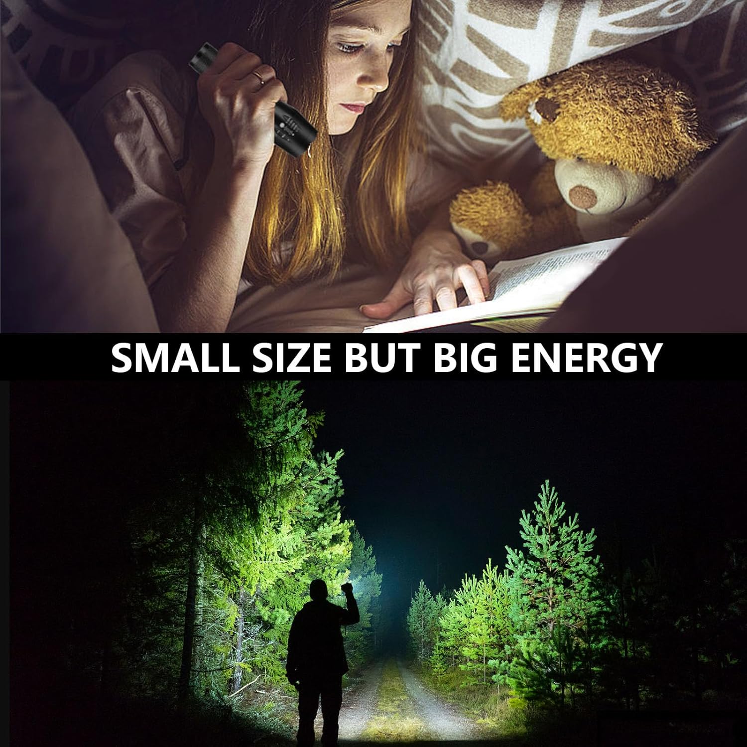 LED Emergency Handheld Flashlight with Adjustable Focus, Water Resistant, 5 Modes, Best Tactical Flashlight for Emergency, Camping and Fishing