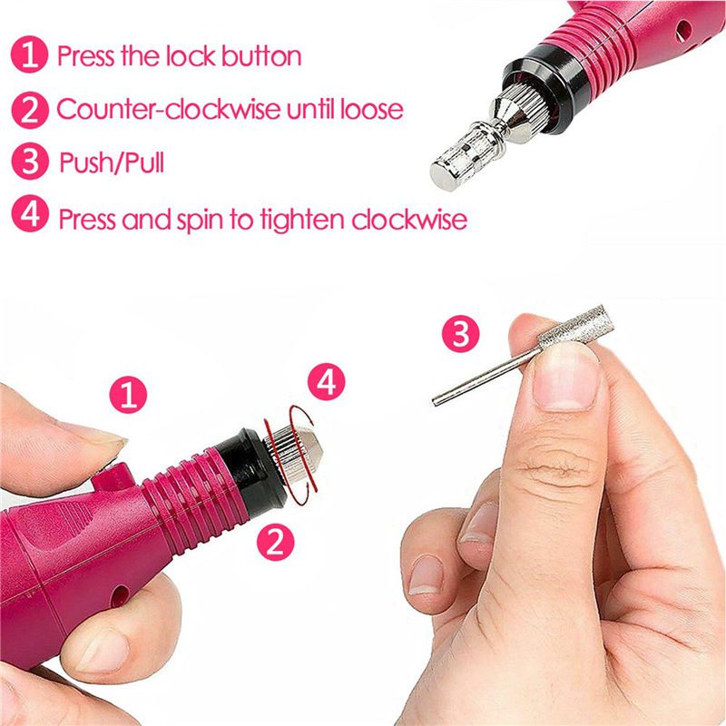 Nail Art Care Set + Acrylic Powder Nail Dryer + LED LAMP Manicure DIY Brush Nail Kit