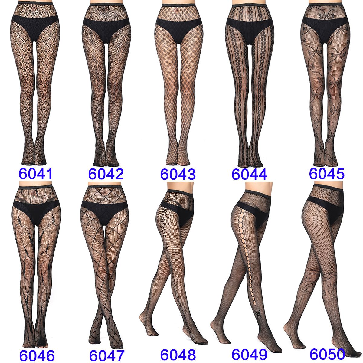 Women Fishnet Suspender Pantyhose Thigh High Stocking Garter Belt Lingerie Tights Lace Patterned Fishnet Tights for Women Black Fishnets Leggings Lace Tights