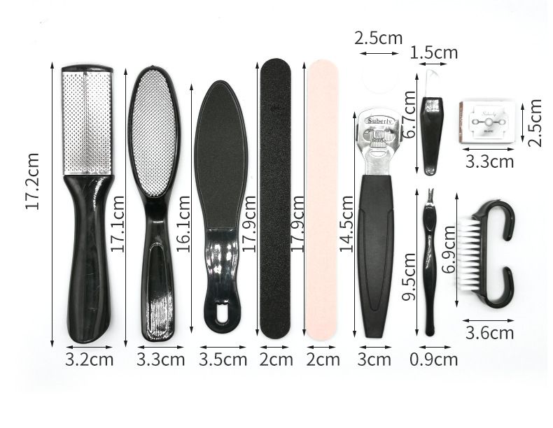 Pedicure Tool Kit, 23 in 1 Foot Scrubber Pedicure Tools Set for Men Women Stainless Steel Foot File Set, Professional Callus Remover Skin Tag, Included Nail Toenail Clipper File Foot Rasp