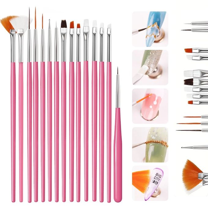 Nail Art Care Set + Acrylic Powder Nail Dryer + LED LAMP Manicure DIY Brush Nail Kit